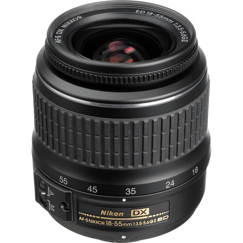 Nikon AF-S 18-55mm f/3.5-5.6G Zoom ED II AF-S DX Lens - US Version