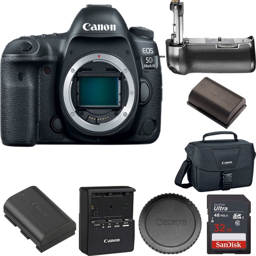 Canon EOS 5D Mark IV DSLR Camera with Battery Grip Starter Kit USA - US Version w/ Seller Warranty