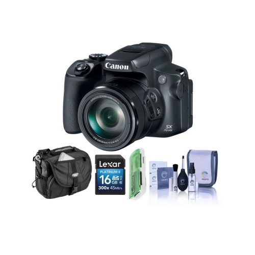 Canon PowerShot SX70 HS 20.3MP Digital Camera With Free Accessory Bundle - US Version w/ Seller Warranty