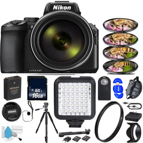 Nikon COOLPIX P950 Digital Camera with 16GB | LED Light Accessory Bundle - US Version w/ Seller Warranty