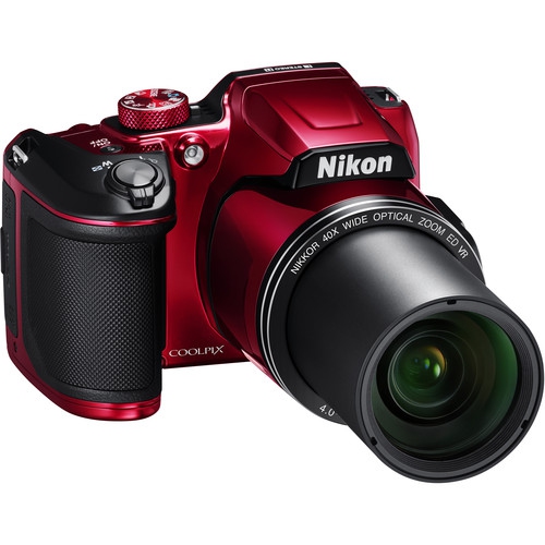 Nikon COOLPIX B500 Digital Camera (Red) - US Version w/ Seller Warranty