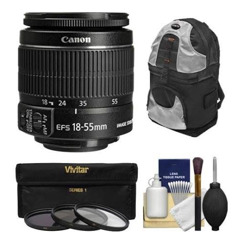 CANON  Ef-S 18-55MM F 3 5-5 6 Is Ii Zoom Lens With Uv Cpl Nd8 Filters Sling Backpack Ki - Us Version W/ Seller Warranty