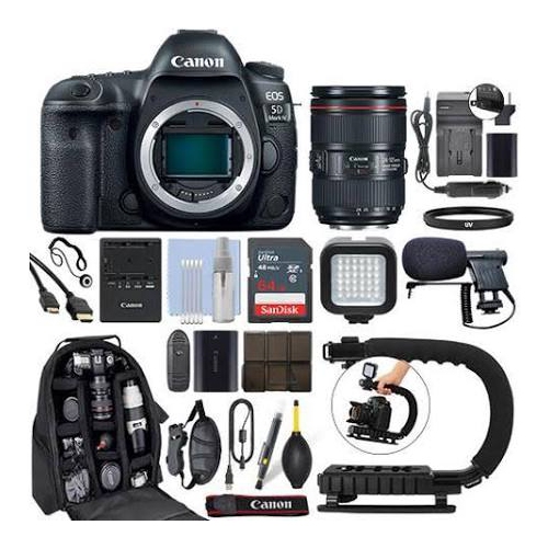 Canon EOS 5D Mark IV DSLR Camera & 24-105mm f/4L II USM Lens+ 64GB Pro  Video Kit - US Version w/ Seller Warranty