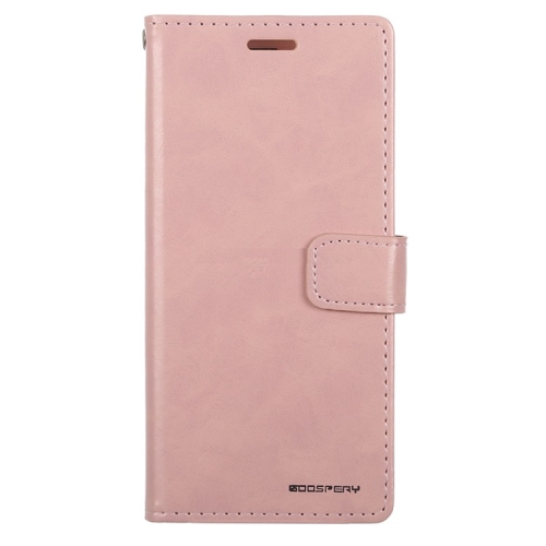 TopSave Goospery Bluemoon Diary Card Slot Leather Folio Wallet Flip Case For Samsung A51, Rose Gold