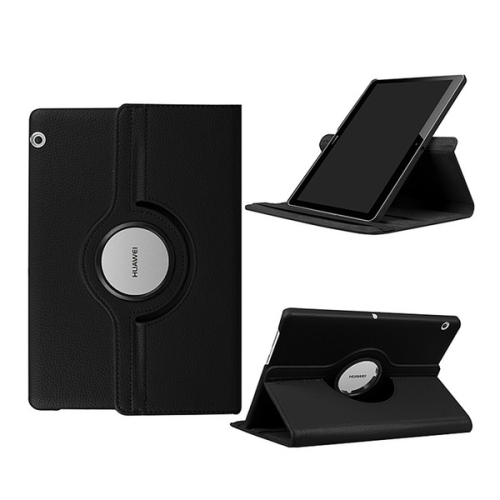 [CC] Étui rotatif à 360 degrés pour tablette MediaPad T5, noir de Huawei