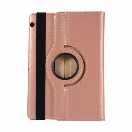 [CC] Étui rotatif à 360 degrés pour tablette MediaPad T5, rose doré de Huawei