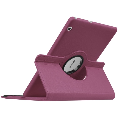 TopSave 360 Degree Rotating Tablet Case Cover For Huawei MediaPad T3, Purple