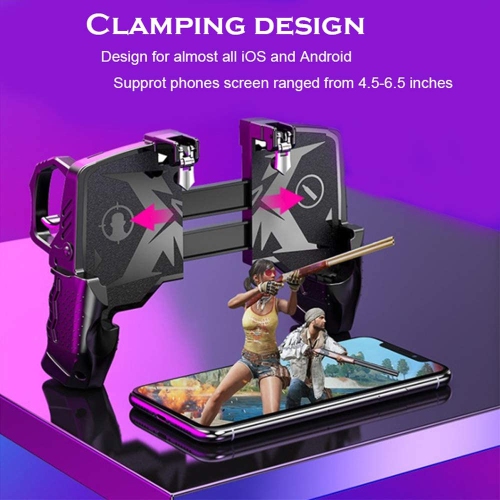 Mobile Game Controller-Aim Trigger Shooter L1R1 Sensitive Joystick-Gamepad 4-6.5" iOS & Android- PUBG/Call of Duty/Fortnite