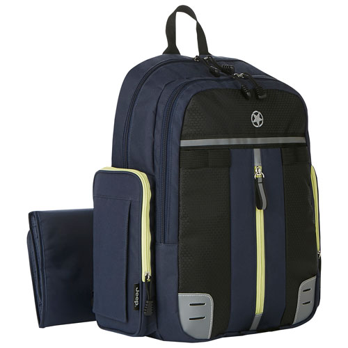 Jeep Adventures Backpack Diaper Bag - Navy/Black/Citron