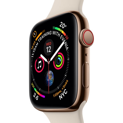 Apple Watch Series 4 (GPS) 44mm - Space Grey Aluminum Case with Black Sport Band - Certified Refurbished by APPLE - Refurbished condition - Image 3