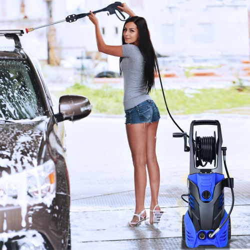 Gymax 3000PSI Electric High Pressure Washer 2000W 2GPM w/Patio Cleaner and 5 Nozzles