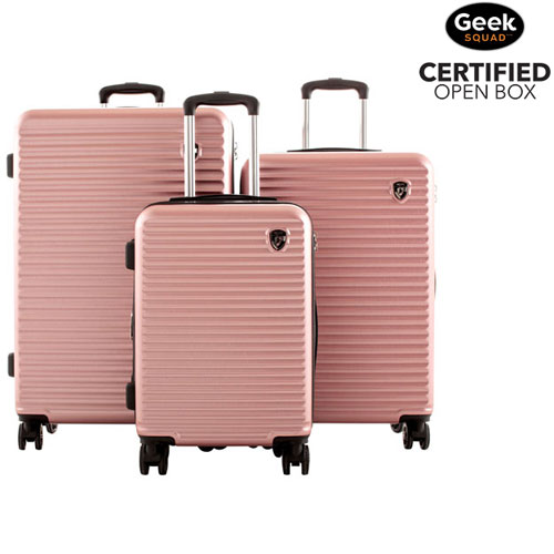 rose gold luggage set