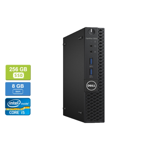 DELL  Refurbished (Good) - 3050 Micro Intel Core I5-7500T 2.70 Ghz, 8GB, 256GB SSD, Win 10 Pro