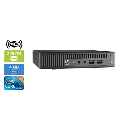 Refurbished - HP 600 G1 MINI Intel Core i3-4160T 3.10 GHz, 4GB, 320GB HDD, Win 10 Pro