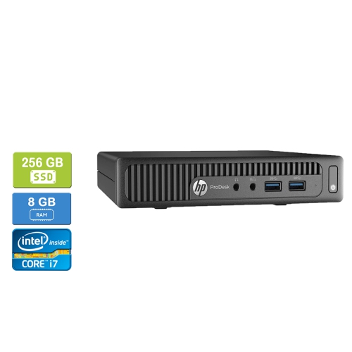 Remis à neuf: HP 600 G1 MINI Intel Core i7-4790T 2.70 GHz, 8GB, 256GB SSD, Win 10 Pro