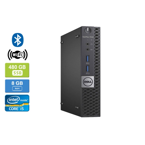 Refurbished - DELL 7040 MICRO Intel Core i5-6500T 2.50 GHz, 8GB, 480GB SSD, Win 10 Pro