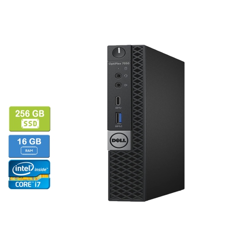 DELL  Refurbished (Good) - 7050 Micro Intel Core I7-7700T 2.90 Ghz, 16GB, 256GB SSD, Win 10 Pro