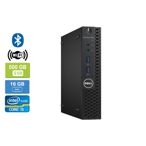 DELL  Refurbished (Good) - 3050 Micro Intel Core I5-7500T 2.70 Ghz, 16GB, 500GB SSD, Win 10 Pro