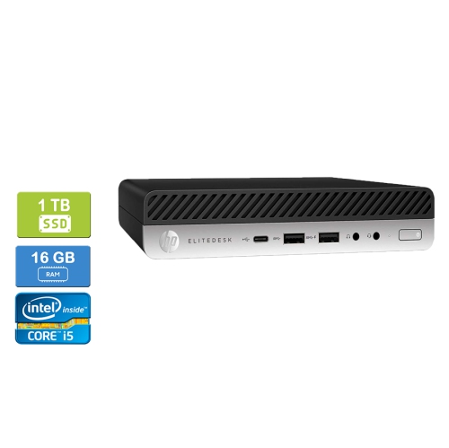 HP  Refurbished (Good) - 800 G3 Mini Intel Core I5-7500T 2.70 Ghz, 16GB, 1Tb SSD, Win 10 Pro