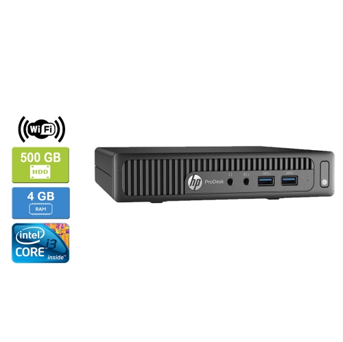 Refurbished - HP 600 G1 MINI Intel Core i3-4160T 3.20 GHz, 4GB, 500GB HDD, Win 10 Pro