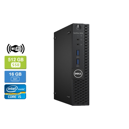 DELL  Refurbished (Good) - 3050 Micro Intel Core I5-7500T 2.70 Ghz, 16GB, 512GB SSD, Win 10 Pro