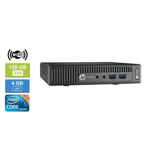 Refurbished - HP 600 G1 MINI Intel Core i3-4160T 3.10 GHz, 4GB, 128GB SSD, Win 10 Pro