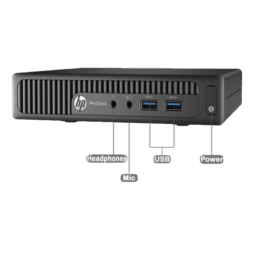 Refurbished - HP 600 G1 MINI Intel Core i3-4160T 3.10 GHz, 4GB, 128GB SSD, Win 10 Pro