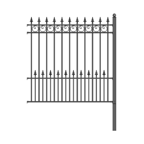 ALEKO® Prague Style DIY Iron Wrought Steel Fence 5.5' X 5' High Quality Ornamental Fence