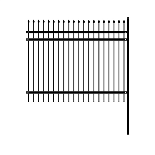 ALEKO® Rome Style Self Unassembled Steel Fence, 8' x 6' Black
