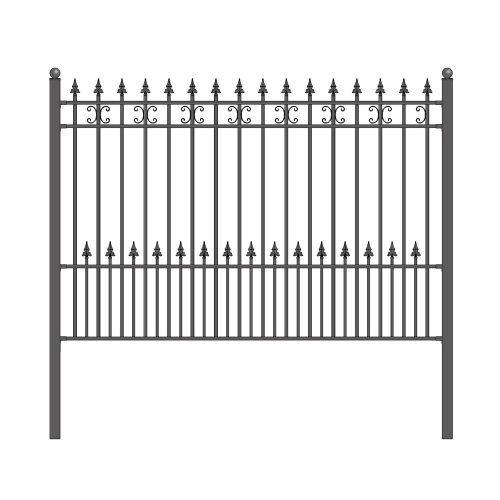 ALEKO  Fencestp Venice Style Iron Wrought Steel Fence 8' X 5'