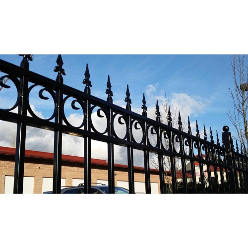 ALEKO® NEW 8' x 5' IRON DRIVEWAY STEEL FENCE PRAGUE STYLE