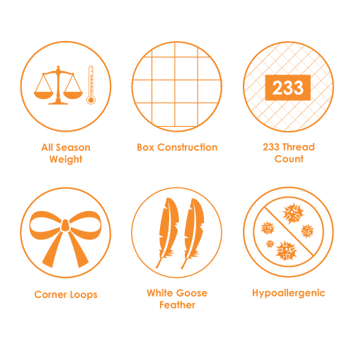 Canadian Down & Feather Co - White Goose Feather Duvet -King, All Season