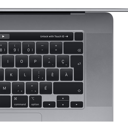 Apple MacBook Pro w/ Touch Bar 16" - Space Grey (Intel Core i7 2.6GHz/512GB SSD/16GB RAM) - French (2019 Model) by APPLE - Refurbished condition - Image 4