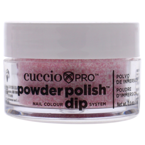 Pro Powder Polish Nail Colour Dip System - Soft Pink Glitter by Cuccio for Women - 0.5 oz Nail Powder