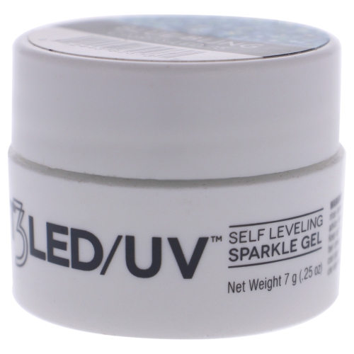 T3 Self Leveling Sparkle Gel - Blue Bling by Cuccio Pro for Women - 0.25 oz Nail Gel