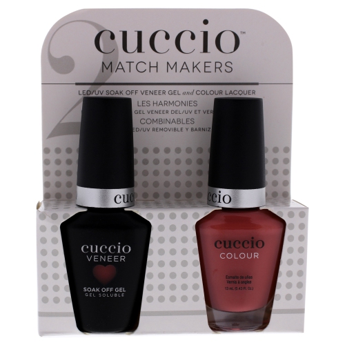 Match Makers Set - Rooted by Cuccio for Women - 2 Pc 0.44oz Veneer Soak Of Gel Nail Polish, 0.43oz Colour Nail Polish