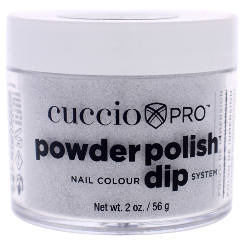 Pro Powder Polish Nail Colour Dip System - Silver with Rainbow Mica by Cuccio for Women - 2 oz Nail Powder