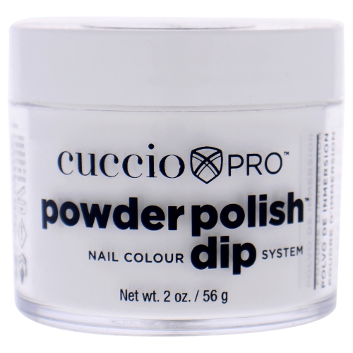 Pro Powder Polish Nail Colour Dip System - White With Silver Mica by Cuccio for Women - 2 oz Nail Powder