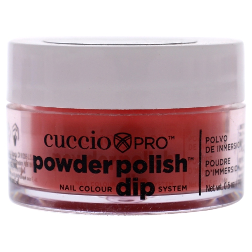 Pro Powder Polish Nail Colour Dip System - Red with Orange Undertones by Cuccio for Women - 0.5 oz Nail Powder