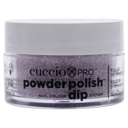 Pro Powder Polish Nail Colour Dip System - Deep Purple Glitter by Cuccio for Women - 0.5 oz Nail Powder