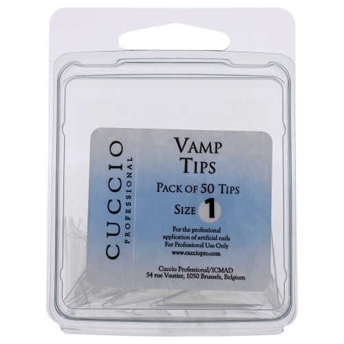 Vamp Tips - 1 by Cuccio Pro for Women - 50 Pc Acrylic Nails
