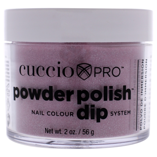 Pro Powder Polish Nail Colour Dip System - Pink with Silver Glitter by Cuccio for Women - 2 oz Nail Powder