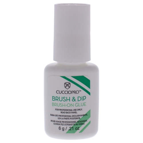 Brush and Dip Brush-On Glue by Cuccio Pro for Women - 0.21 oz Nail Glue