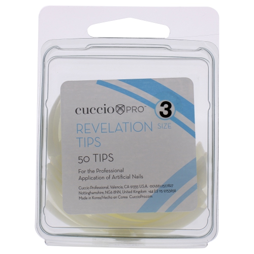 Revelation Tips - 3 by Cuccio Pro for Women - 50 Pc Acrylic Nails