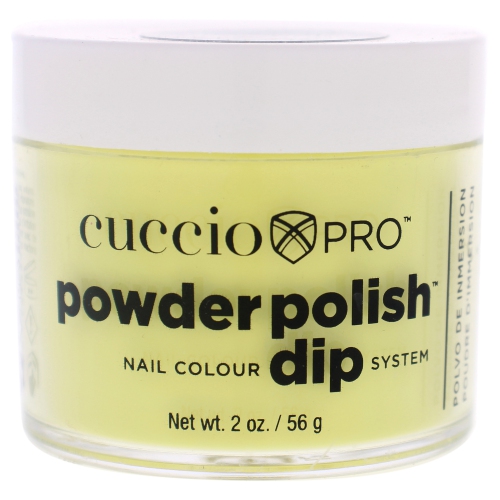 Pro Powder Polish Nail Colour Dip System - Bright Neon Yellow by Cuccio for Women - 2 oz Nail Powder