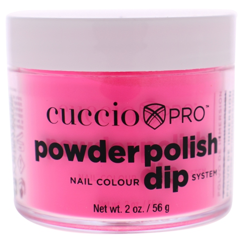 Pro Powder Polish Nail Colour Dip System - Neon Pink Dark by Cuccio for Women - 2 oz Nail Powder