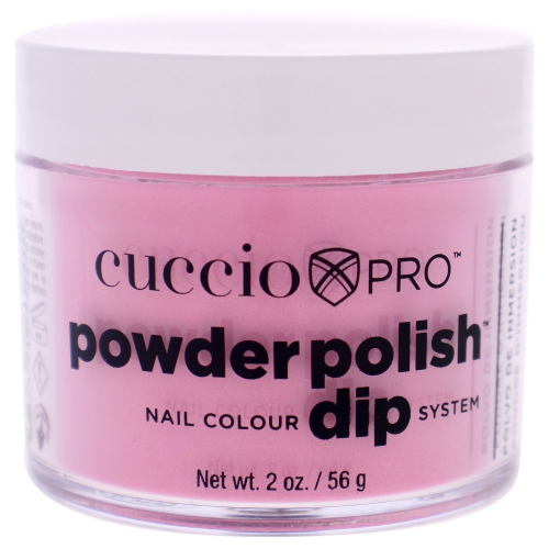 Pro Powder Polish Nail Colour Dip System - Bright Pink with Gold Mica by Cuccio for Women - 2 oz Nail Powder