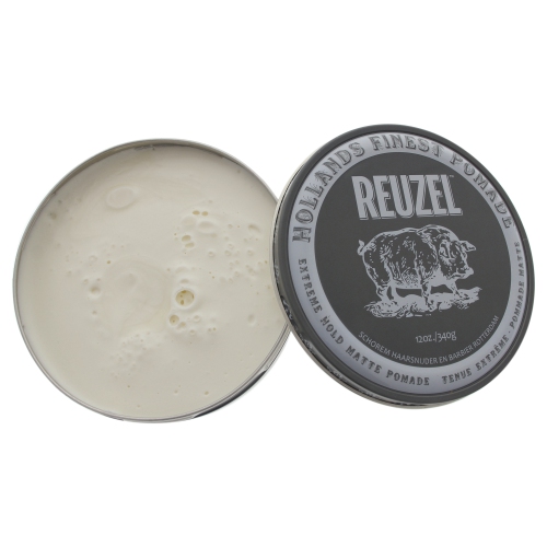 Extreme Hold Matte Pomade by Reuzel for Men - 12 oz Pomade