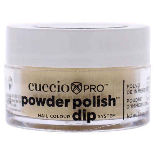 Pro Powder Polish Nail Colour Dip System - Metallic Lemon Gold by Cuccio for Women - 0.5 oz Nail Powder