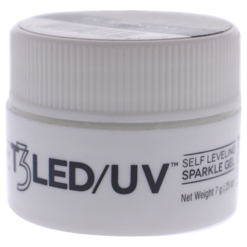 T3 Self Leveling Sparkle Gel - Platinum by Cuccio Pro for Women - 0.25 oz Nail Gel